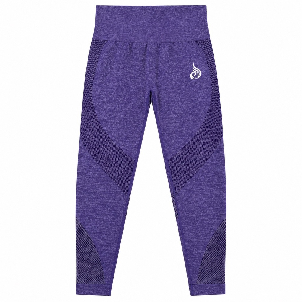 Ryderwear Seamless Leggings Womens Small Purple High Waisted Mesh Panels